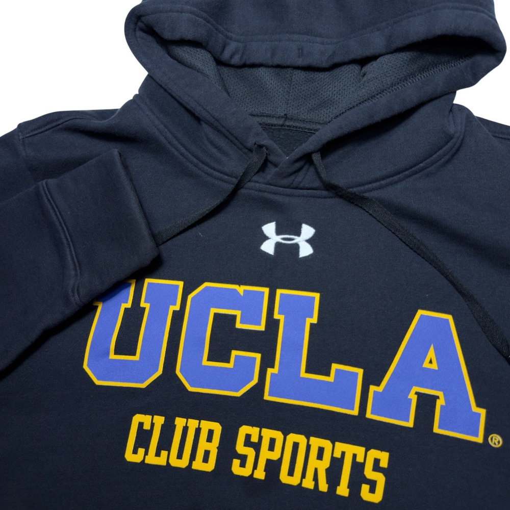 Under Armour UCLA Club Sports Hoodie black ColdGear Fleece Mens Medium